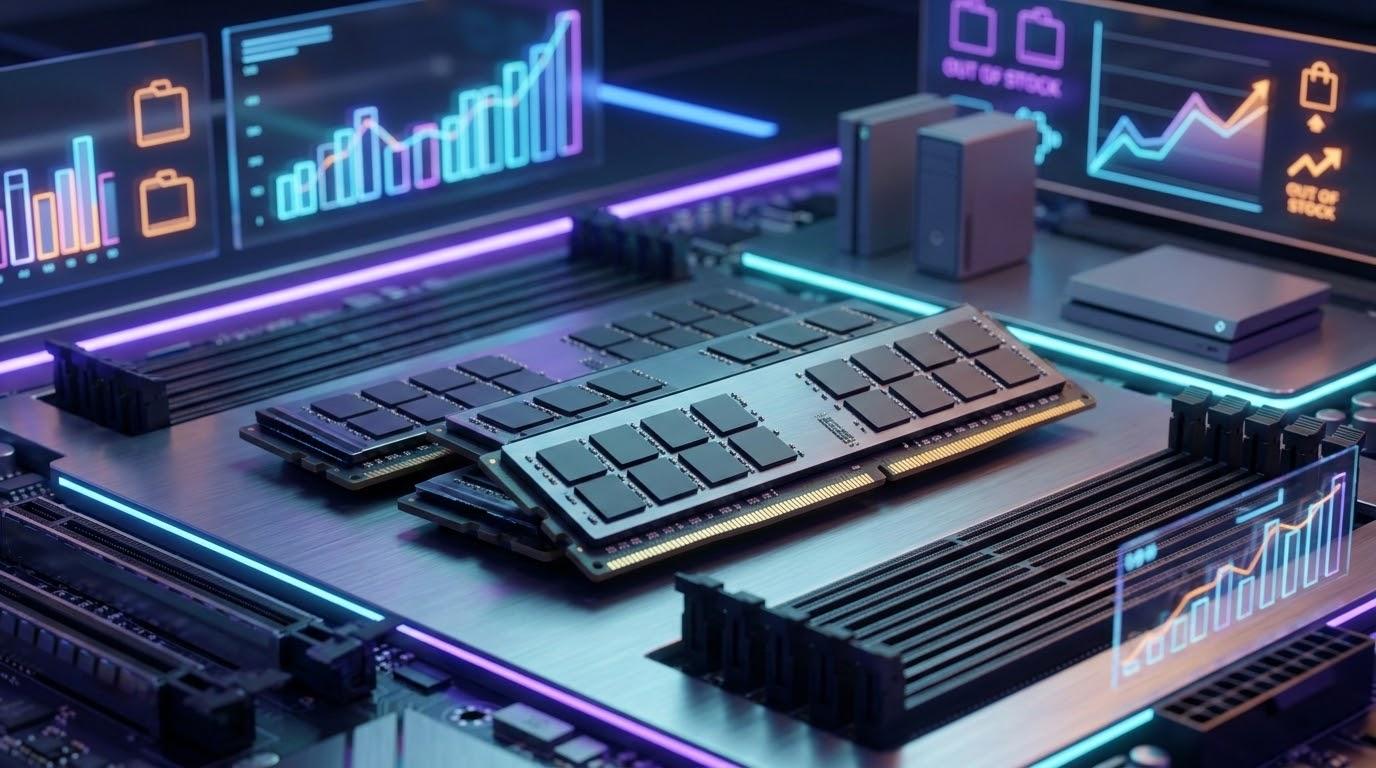 メモリ不足とPC・ゲーム機価格への影響をイメージしたテック系アイキャッチ