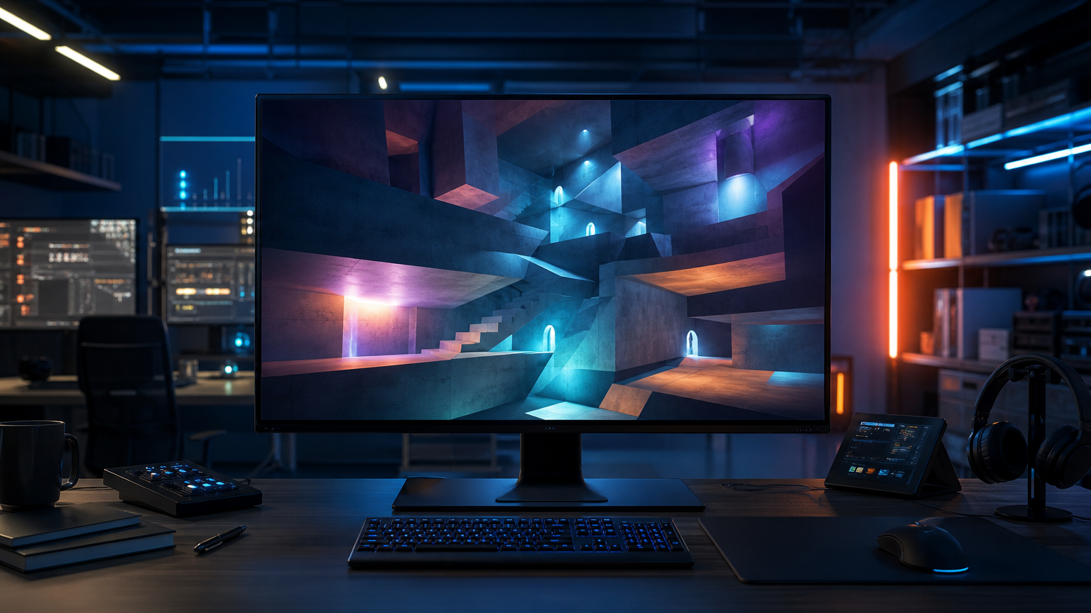 没入型シムを開発する新しいゲームスタジオをイメージした開発環境