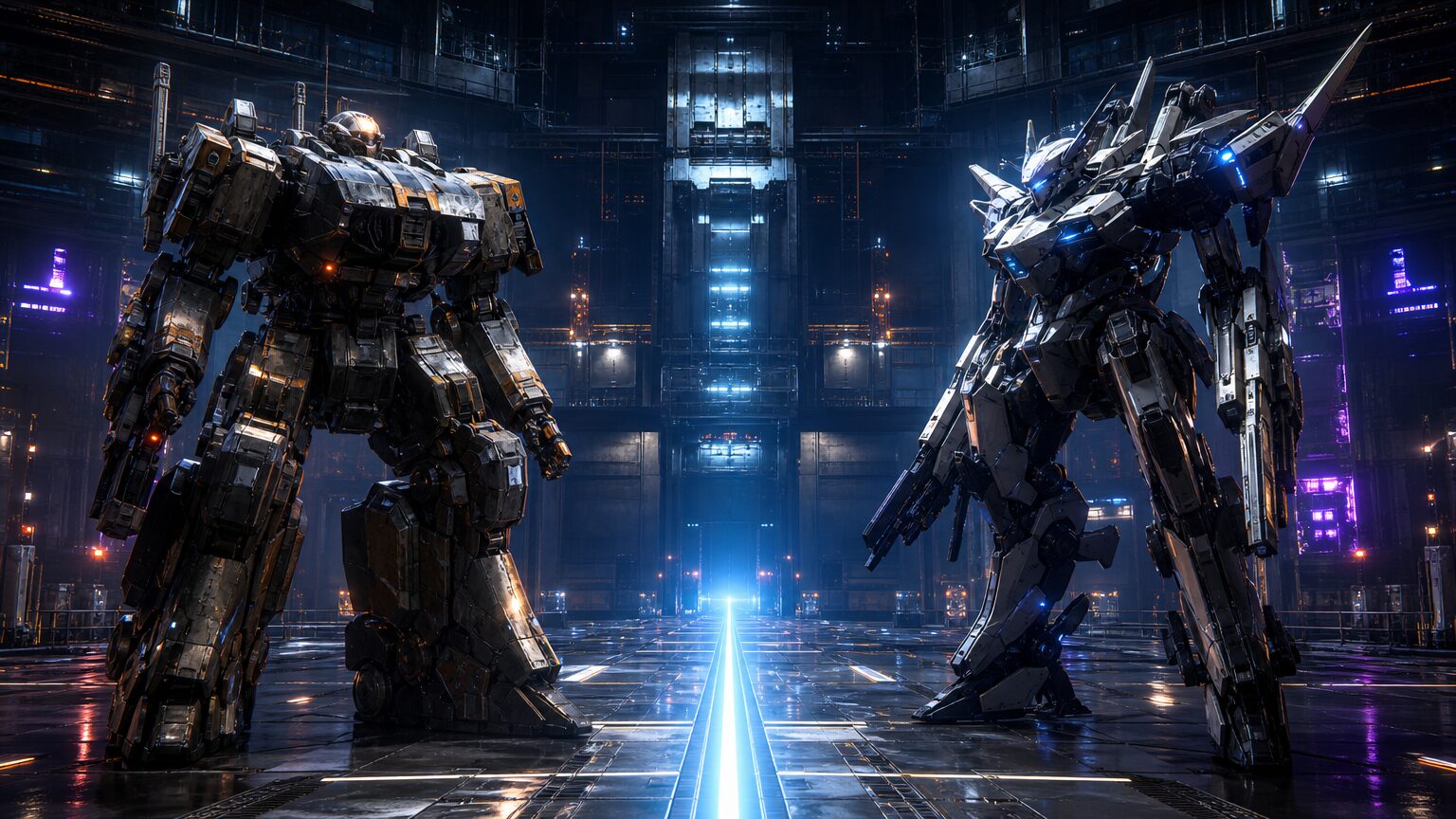 過去作のリマスターと最新作の拡張を表現した2体のオリジナル大型メカ